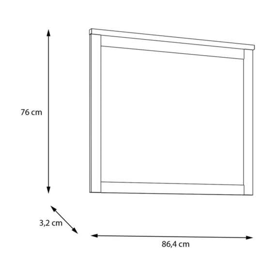 Speil Chisbury 67x76 cm - eik cabezone - eik riviera