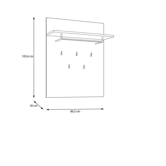 Veggpanel Chisbury 86x106 cm - eik cabezone - eik riviera