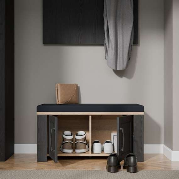 Skobenk Chisbury 86x45 cm - eik cabezone - eik riviera - pute