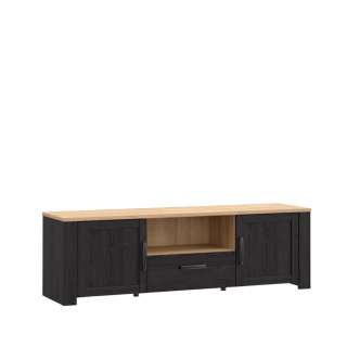 Tv-benk Chisbury 166x52 cm - eik cabezone - eik riviera - 2 dører - 1 skuff
