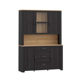 Vitrineskap Chisbury 146x205 cm - eik cabezone - eik riviera