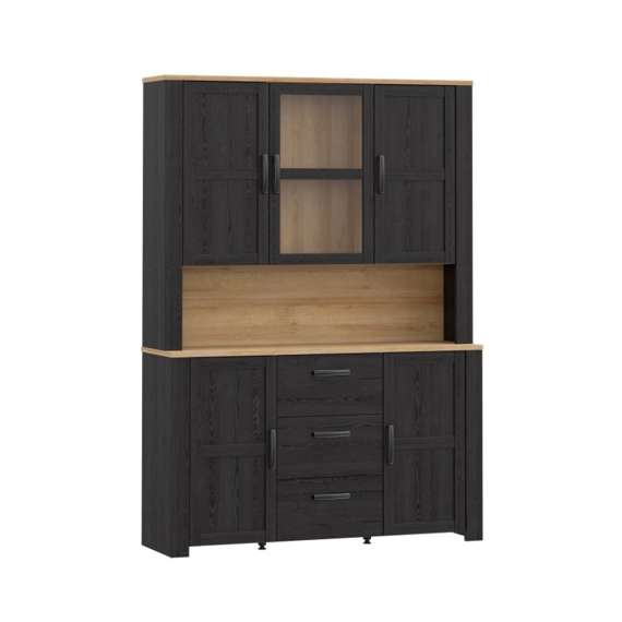 Vitrineskap Chisbury 146x205 cm - eik cabezone - eik riviera