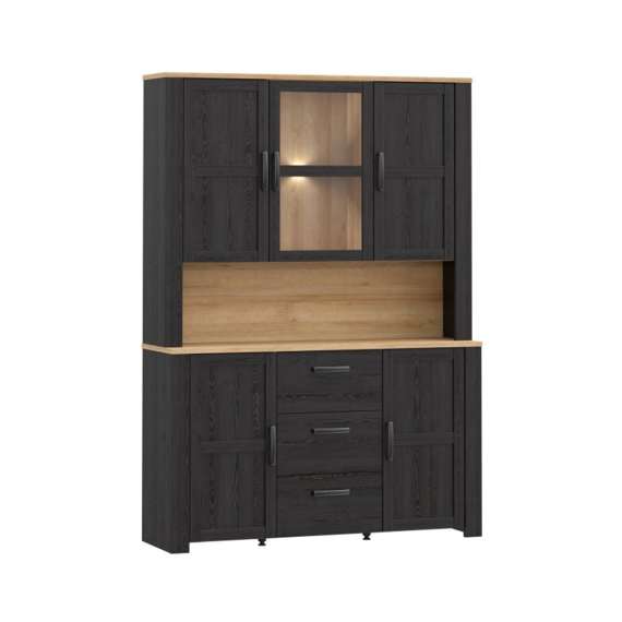 Vitrineskap Chisbury 146x205 cm - eik cabezone - eik riviera