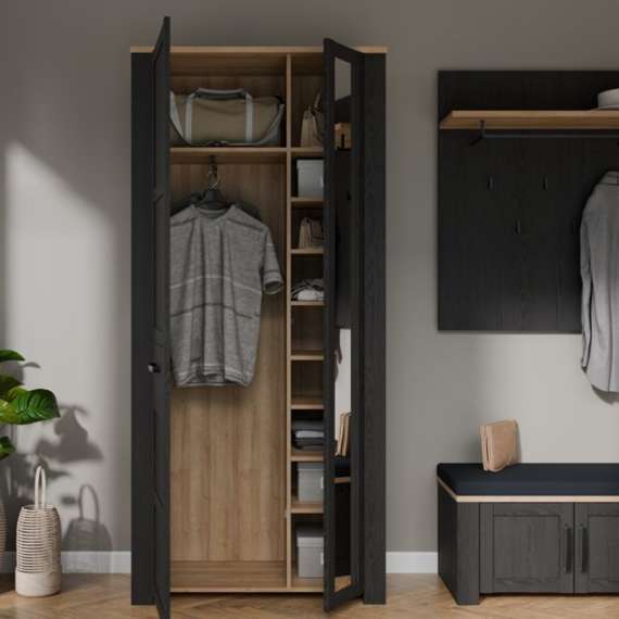 Garderobeskap Chisbury 67x205 cm - eik cabzone - eik riviera