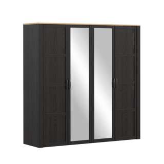 Garderobeskap Chisbury 216x214 cm - eik cabezone - eik riviera - 4 dører