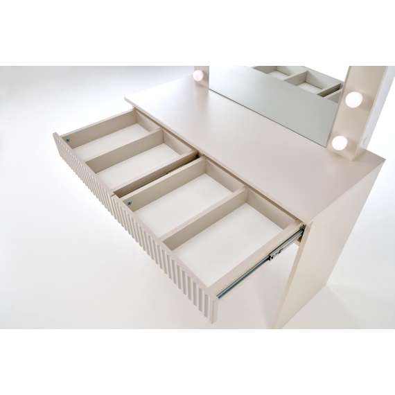 Sminkebord Hollywood 94x140 cm - cashmere - med speil