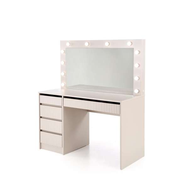 Sminkebord Hollywood 120x140 cm - cashmere - med speil