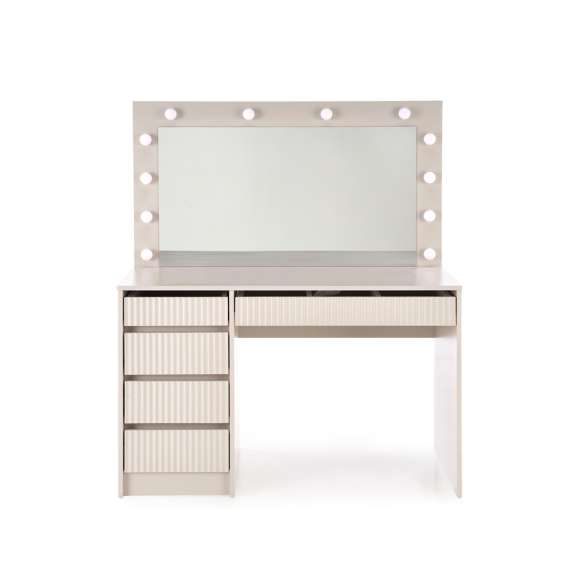 Sminkebord Hollywood 120x140 cm - cashmere - med speil