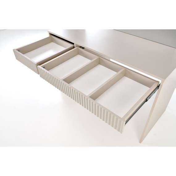 Sminkebord Hollywood 120x140 cm - cashmere - med speil