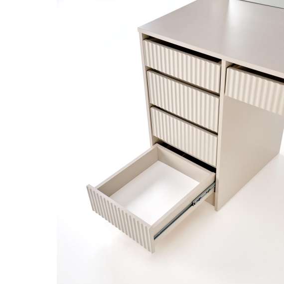 Sminkebord Hollywood 120x140 cm - cashmere - med speil