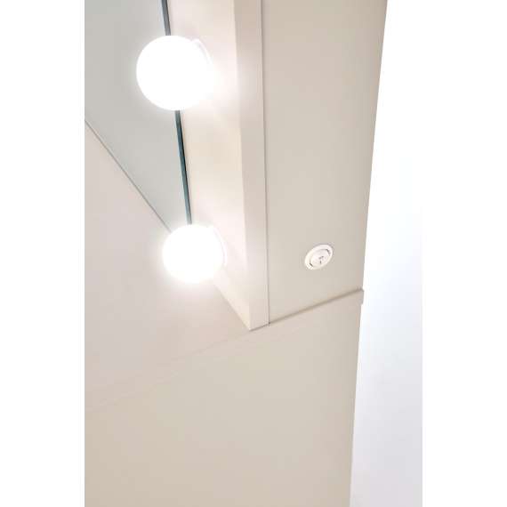 Sminkebord Hollywood 120x140 cm - cashmere - med speil