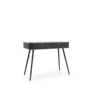 Sminkebord Zova 103x49 cm - 2 skuffer - sort - metall ben