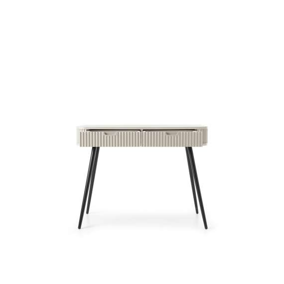 Sminkebord Zova 103x49 cm - 2 skuffer - cashmere - metall ben