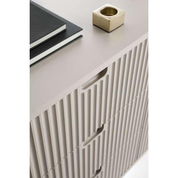 Sminkebord Zova 103x49 cm - 2 skuffer - cashmere - metall ben