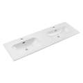 Servant Fly 140 cm - hvit - 2 armaturer - dobbel servant