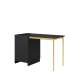 Skrivebord NICOLE - 120x75 cm - svart matt - 1 dør - 1 skuff - metall bein