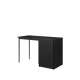 Skrivebord NICOLE - 120x75 cm - svart matt - 1 dør - 1 skuff - metall bein