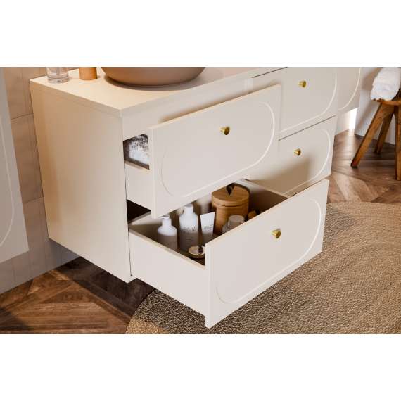 Servantskap Donna 60 cm - beige - 2 skuffer