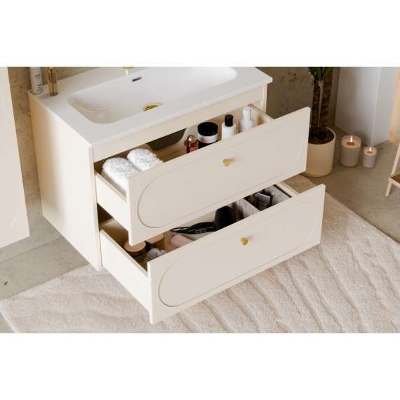 Servantskap Donna 80 cm - beige - 2 skuffer
