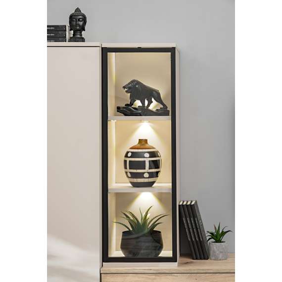 Seksjon CLARE 240 cm - eik vicking - cashmere - LED