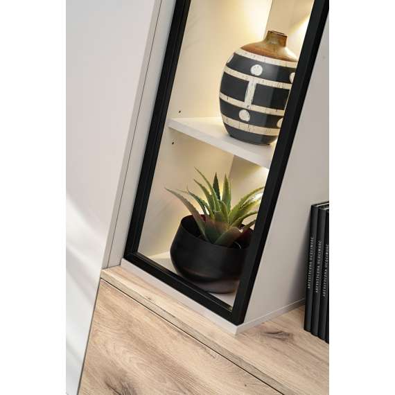 Seksjon CLARE 240 cm - eik vicking - cashmere - LED