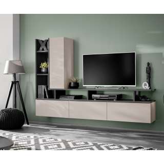 Seksjon TYTAN 210 cm - eik grafitt - cashmere