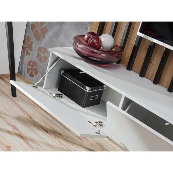 Seksjon Verti 220x148 cm - eik hickory - LED - spiler