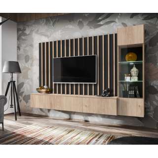 Seksjon Verti 220x148 cm - eik hickory - LED - spiler