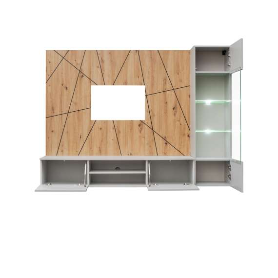 Seksjon XARI G - 200x148 cm - perle grå - LED