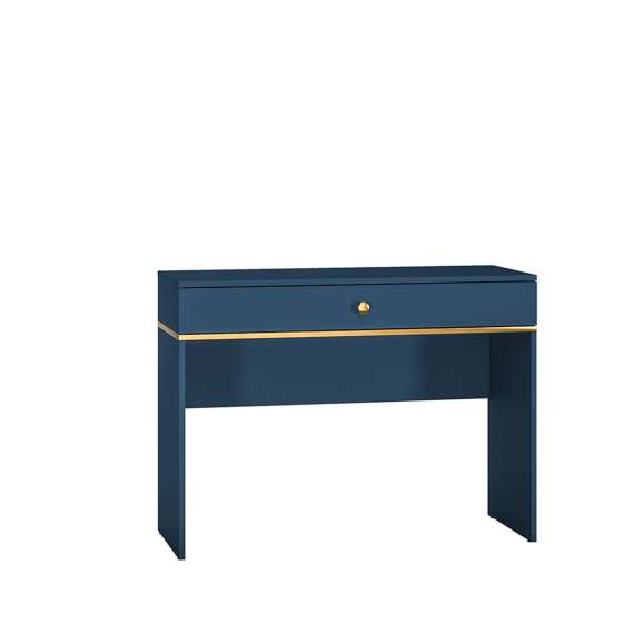 Sminkebord MARINE - 100x79 cm - marineblå - 1 skuff - metall bein