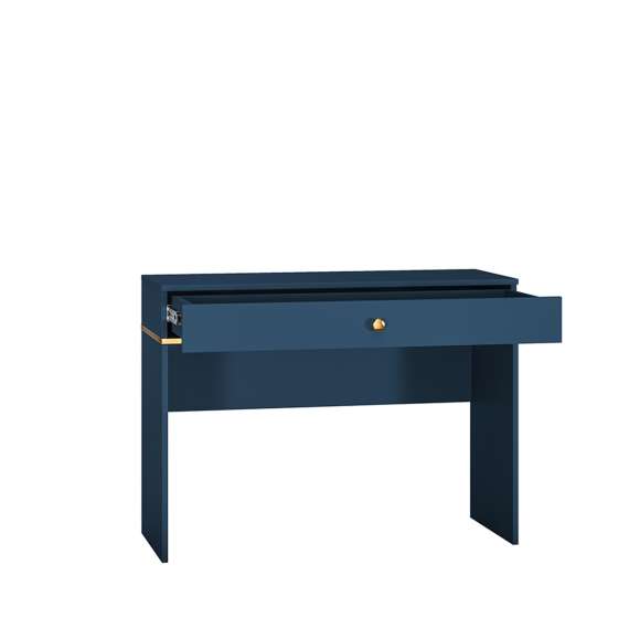 Sminkebord MARINE - 100x79 cm - marineblå - 1 skuff - metall bein