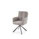 Stol LIBERIO - kordfløyel grå - svingbar -  - svart bein