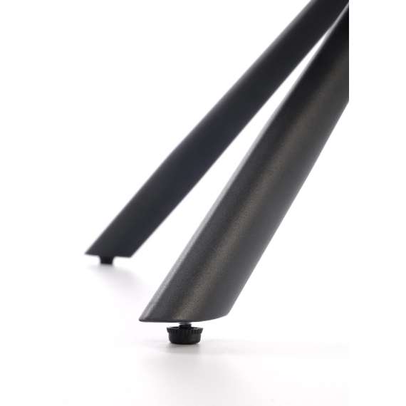 Stol LIBERIO - kordfløyel grå - svingbar -  - svart bein