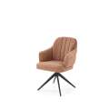 Stol KASAMA - kanel stoff - svingbar -  - svart bein