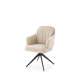 Stol KASAMA - beige stoff - svingbar -  - svart bein
