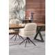 Stol KASAMA - beige stoff - svingbar -  - svart bein