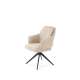 Stol KASAMA - beige stoff - svingbar -  - svart bein