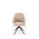 Stol KASAMA - beige stoff - svingbar -  - svart bein