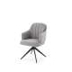 Stol KASAMA - grå stoff - svingbar -  - svart bein
