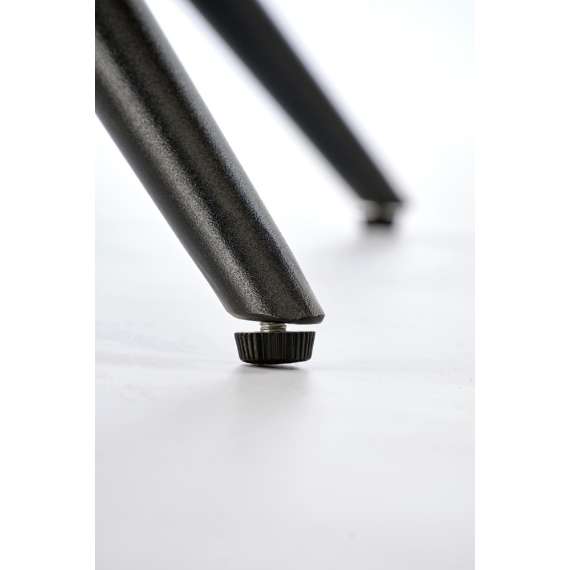 Stol AOSTA - brunn stoff - imitert skinn - svingbar - svart bein