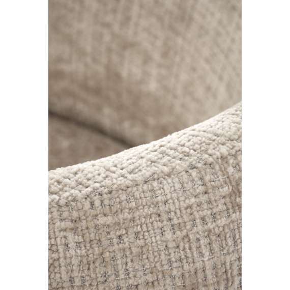 Stol BANGOR - beige stoff - svart bein