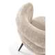 Stol BANGOR - beige stoff - svart bein
