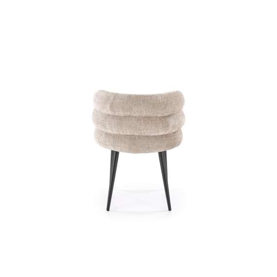 Stol BANGOR - beige stoff - svart bein