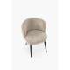 Stol BANGOR - beige stoff - svart bein