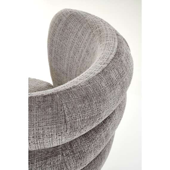 Stol BANGOR - grå stoff - svart bein