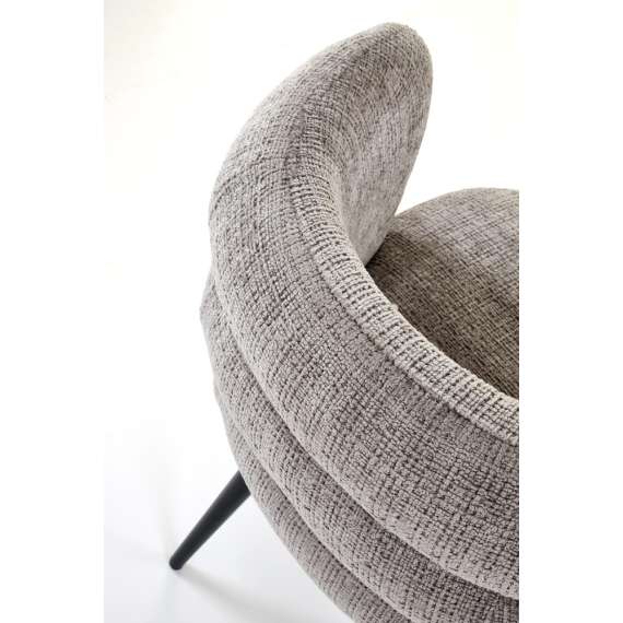 Stol BANGOR - grå stoff - svart bein