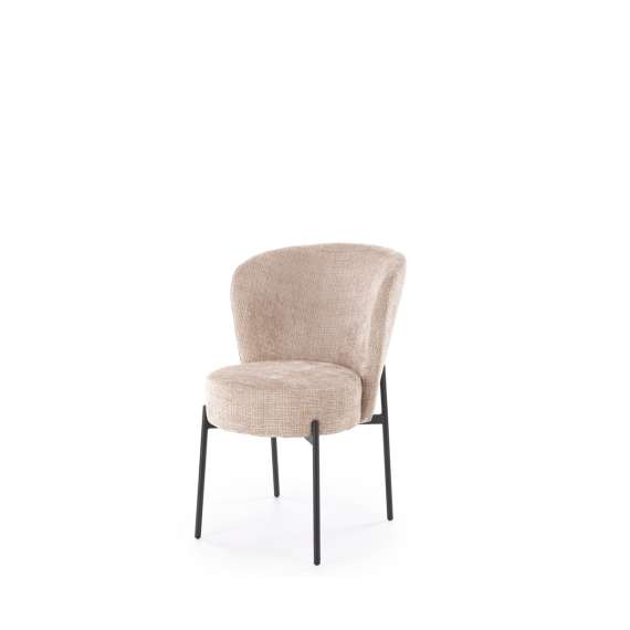 Stol OTTAWA - beige stoff - svart bein