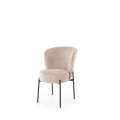 Stol OTTAWA - beige stoff - svart bein
