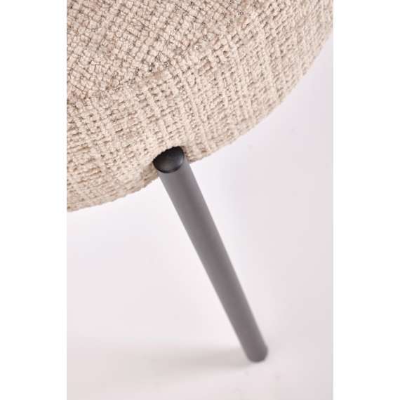 Stol OTTAWA - beige stoff - svart bein