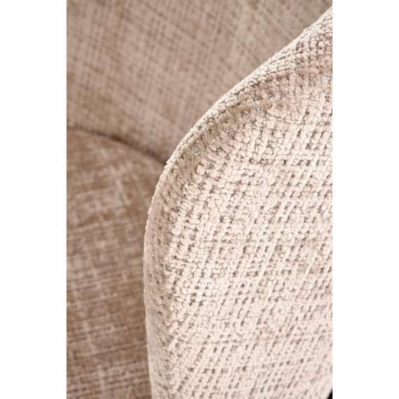 Stol OTTAWA - beige stoff - svart bein